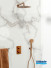 OMEGA-PACK thermostatique douche complet or rose brossé de Cristina Ondyna