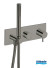Façade thermostatique TRIVERDE Chromé noir brossé de Cristina Ondyna