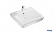 Lavabo Square Plus finition céramique blanc Clivia par Vigour