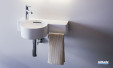Lave-mains Val finition  blanc brillant avec barre porte-serviettes chromé par Laufen