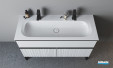 MEUBLE DE SALLE DE BAINS GROOVE blanc mat de BURGBAD