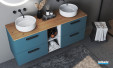 Plan vasque du meuble Mix & Match de Burgbad, Largeur 150 cm finition Bleu canard