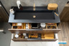 Meuble salle de bains Ultra Cadra - 2 coulissants 120 cm Noyer brun structuré par Delpha