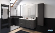 Meuble Urban Pro de Delpha, largeur 120 cm, coloris gris foncé satiné