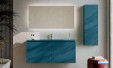 Meuble salle de bains 140 cm Florence coloris Bleu Océan de chez Karol 