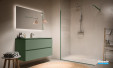 Meuble salle de bains Florence 2 tiroirs coloris Vert sauge de chez Karol 