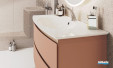 meuble salle de bain decotec bel ami 2 tiroirs terracotta