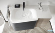 Zoom Meuble de salle de bain Badu finition thermoformé Chêne, décor Flanelle de Burgbad