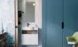 Meuble de salle de bains Astuce finition laquée blanc mat de la marque Decotec