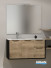 Meuble vasque avec plan céramique Kazar de la marque Lido finition noir mat et façade imitation bois canada