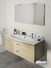 Meuble de salle de bains Flore avec plan vasque percé 2 trous de robinetterie de la marque Decotec
