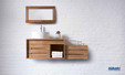 meuble vasque en bois et miroir modèle Cube Line Art