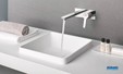 Mitigeur monocommande 2 trous lavabo Taille L Lineare Chromé de Grohe