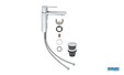 Mitigeur Lavabo Taille S Lineare - Chrome box