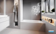 Pare-baignoire NPB3 par Decotec en coloris blanc mat