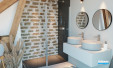 Paroi de douche IDEA par Atelier du bain avec paroi de retour en coloris Chromé