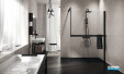 Paroi de douche Kit KUADRA FRAME coloris Trasp Nero de Novellini