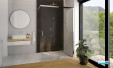 Paroi walk-in Arty Argent brillant coulissant de Leda
