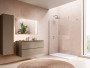 Paroi de douche Walk-in Easy 2.0 Transparent par Ronal coloris Métal champagne