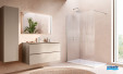 Paroi de douche Walk-in Easy 2.0 Fil d'eau par Ronal coloris Nickel brossé