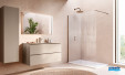 Paroi de douche Walk-in Easy 2.0 Fil d'eau par Ronal coloris Or rose brossé