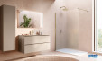 Paroi de douche Walk-in Easy 2.0 Lina par Ronal coloris Doré brossé