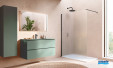 Paroi de douche Walk-in Easy 2.0 Lina par Ronal coloris Noir mat
