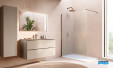 Paroi de douche Walk-in Easy 2.0 Lina par Ronal coloris Or rose brossé