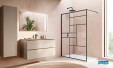 Paroi de douche Walk-in Easy 2.0 Loft 73 par Ronal coloris Noir mat