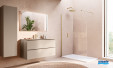 Paroi de douche Walk-in Easy 2.0 Voilier par Ronal coloris Or brossé