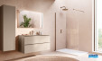 Paroi de douche Walk-in Easy 2.0 Voilier par Ronal coloris Or Rose brossé