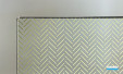 Paroi de douche fixe Pastel Or brillant avec verre sérigraphié Chevrons de Roth