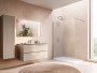 Paroi de douche Walk-in Easy 2.0 Lina par Ronal coloris Bronze brossé
