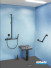 Siège de douche déclipsable et escamotable et barre d'appui Arsis de Pellet, coloris Noir mat