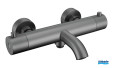 Mitigeur bain/douche thermostatique Inox line finition PVD Gun métal brossé d'Aubade Création