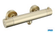 Mitigeur douche thermostatique Inox Line finition PVD Or brossé d'Aubade Création