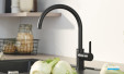 Mitigeur évier Ovata Ozanne Noir mat de Grohe