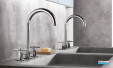 Mélangeur lavabo Atrio taille L croisillons finition Chromé de Grohe Spa