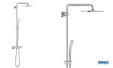 Colonne de douche Veris System de Grohe avec douchette et système SpeedClean