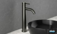 Mitigeur lavabo rehaussé Inox Line Gun Metal brossé PVD d'Aubade Création