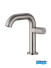 Mitigeur lavabo bas One Piece inox brossé de Paini