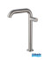 Mitigeur de lavabo rehaussé One Piece finition inox brossé de Paini