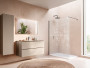 Paroi de douche Walk-in Easy 2.0 Cromalin par Ronal coloris Gun métal brossé