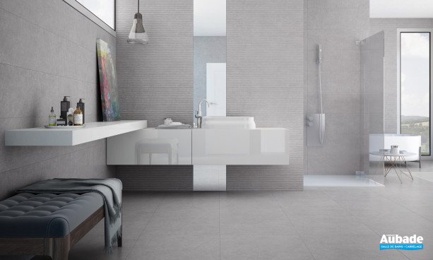 Collection Light Stone par Argenta Ceramica en coloris Grey et décor Score Grey