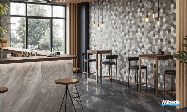 Collection Evoluta par Ceramiche Piemme en coloris Global, Advanced et décor Cluster Dark