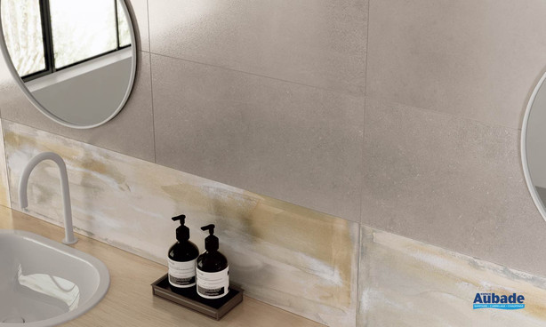 Collection Materia par Ceramiche Piemme en coloris Shimmer et Raku Warm