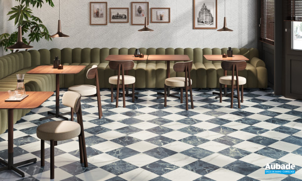 Collection Classy par Ermes Aurelia en coloris Ice White, Green et décor Weave Ice White