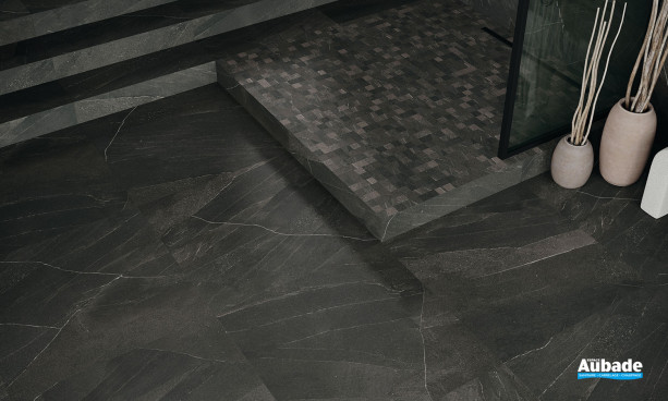 Collection Sandstone par Pavigres en coloris Dark et Mosaïque Black