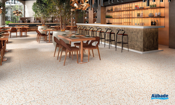 Collection Terrazzo par Pavigres en coloris Coral