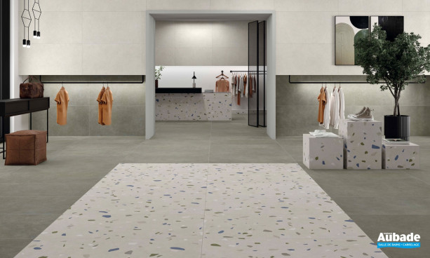 Collection Pursue par STN Ceramica en coloris Green et décor Terrazo Pearl